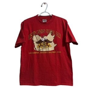 1993 Harley Owners Group Motorcycles Cranbrook BC Double Sided Graphic Tee